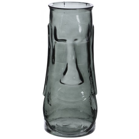 MOAI Vase Gris (h)35x(d)15cm